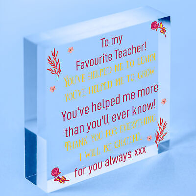 Teacher Gifts Poem Special Thank You Gift For Nursery Teacher Assistant Heart