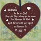 Reasons To Be A Cat Novelty Wooden Hanging Heart Shabby Chic Friendship Gift