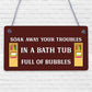 Bath Tub Bathroom Decor Toilet Door Sign Nautical Wall Sign Chic Home Plaque