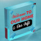 Welcome To Our Home & Wifi Password Chalkboard Gift Hanging Plaque Internet Sign