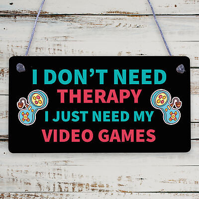 Funny Gaming Sign Neon Effect Hanging Bedroom Sign Gamer Gift Keepsake