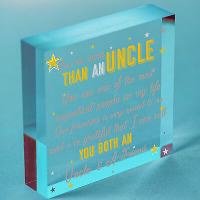 Uncle Friendship Gift Handmade Wooden Heart Birthday Gift Plaque Sign Keepsake