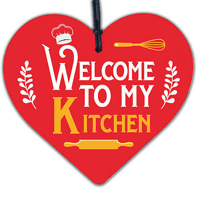 Welcome My Kitchen Plaque House Door Wall Sign Mum Dad Nan Grandad Birthday Gift