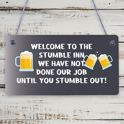 Funny Bar Sign Stumble Inn Novelty Bar Pub Signs And Plaques Man Cave Decor