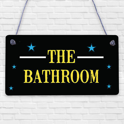 The Bathroom Hanging Sign Bathroom Toilet Decor Marble Theme Home Gift