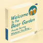 Welcome Sign Beer Garden Signs Wall Pub Garden Plaques Alcohol Friendship Gift