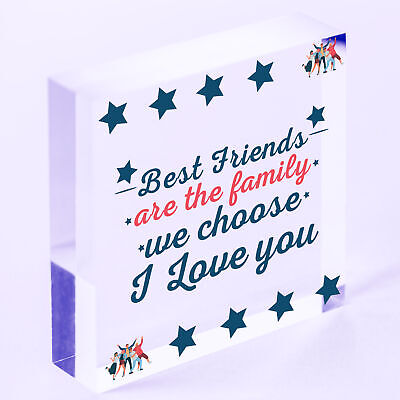 Best Friends Friendship Gift Idea Handmade Wooden Sign Keepsake Thank You Gifts