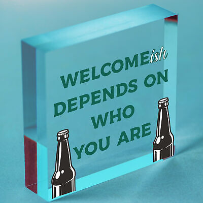 Funny Bar Welcome Sign Novelty Man Cave Gifts Home Bar Decor Garden Gifts