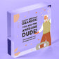 Awesome Dude Funny Happy Birthday Wooden Block Grandad Grandpa Gifts For Him