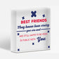 Best Friend Birthday Gift Friendship Sign Wood Heart Thank You Keepsake Plaque