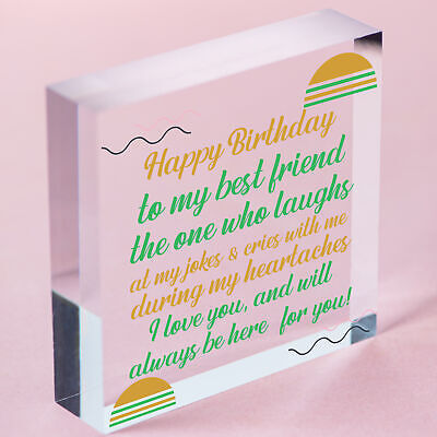 Birthday Friend Gifts Heart Special Friendship Plaque Card Best Friend Present