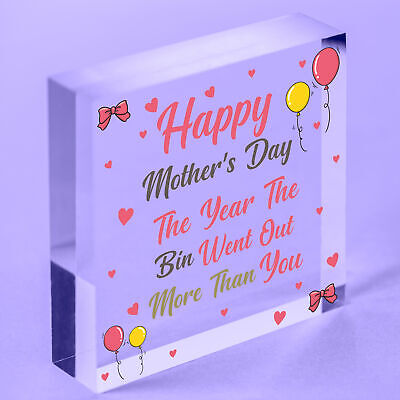 Funny Mothers Day Gift For Mum Mummy Lockdown Novelty Mother's Day Gift Sign