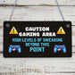 Funny Rude Gaming Sign Gamer Gift For Son Brother Christmas Birthday Gift Idea