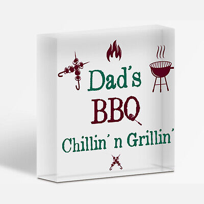 Dad's BBQ Hanging Plaque Grill Shed Man Cave Fathers Day Sign Gift Cooking Chef