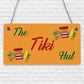 Tiki Hut Hanging Home Bar Pub Kitchen Plaque Alcohol Cocktails Sign Friend Gift