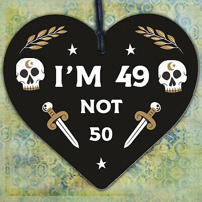 Rude 50th Birthday Wooden Heart Funny Gift For Him Her Novelty Gift For Friend