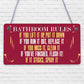 Bathroom Rules Marble Theme Home Decor Bathroom Toilet Sign Home Gift