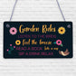 Hanging Garden Rules Sign For Garden Shed Wall Sign Home Decor Garden Plaques