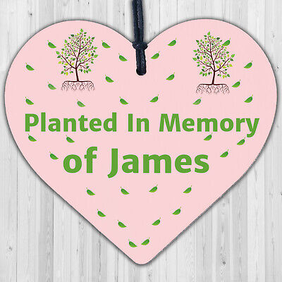 In Memory Plaque Mum Dad Nan Grandad Memorial Gift Wooden Heart Plaque