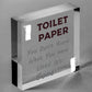 Toilet Paper Gone Funny Bathroom Toilet Friend Hanging Plaque Home Gift Sign