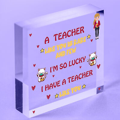 Teacher Poem Special Thank You Gift From Student Nursery School Preschool Gift