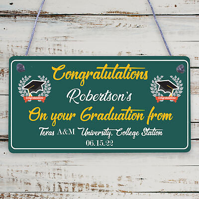 Graduation Gift For Him For Her Hanging Plaque Daughter Son Graduation Uni Gift