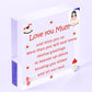 Love You Mum Christmas Memorial Tree Decoration In Memory Plaque Hanging Heart