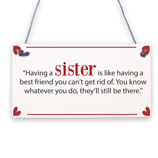 Sister Birthday Christmas Gifts Wooden Flower Best Friend Gift Friendship Plaque