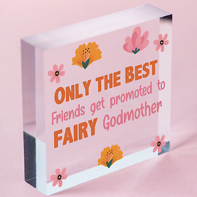 Best Friends Godmother Gift Christening Wooden Heart Plaque Thank You Gift