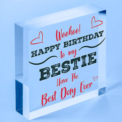 Birthday Friendship Best Friend Gift Wooden Heart Plaque Thank You Sign Keepsake