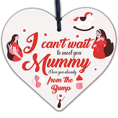 Wooden Heart Gift From Baby To Mummy To Be From Bump Present Baby Keepsake