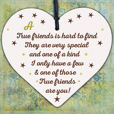 True Friend Wooden Special Friendship Gift For Women Thank You Gift Keepsake