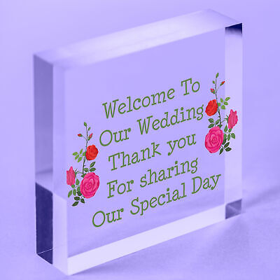 Welcome To Our Wedding Sign And Plaque Standing Table Plaque Wedding Decoration