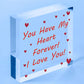 Valentines Gifts For Him Her Engraved Heart LOVE Gift For Boyfriend Husband Wife