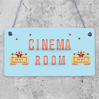 Cinema Room Home Theatre Gift For Mum Dad Man Cave Den Wall Plaque Gifts