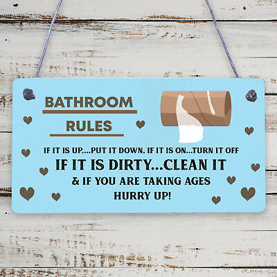 Nautical Bathroom Sign Funny Quirky Toilet Loo Door Wall Shabby Chic Plaque Gift