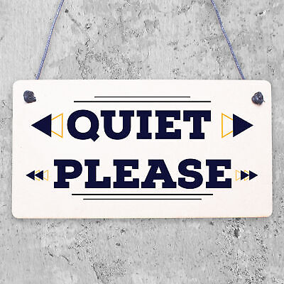 QUIET PLEASE Do Not Disturb Hanging Door Plaque Salon Treatment Bedroom Sign