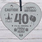 40th Birthday Novelty Funny Gift Wood Heart Gift For Him Her Friendship Gifts