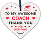 Best Football Gymnastics Dance Coach Gift Wooden Heart Thank You Gifts For Her