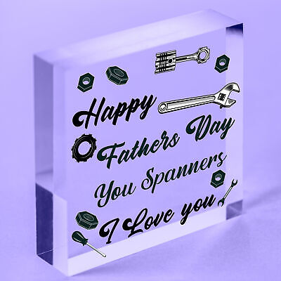 You Spanner Fathers Day Dad Daddy Shabby Chic Wooden Sign Plaque Funny Joke Gift