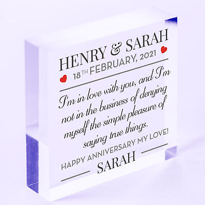 Personalised Engagement Wedding Anniversary Date Gifts Husband Boyfriend Him Her