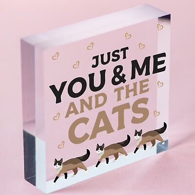 You Me And The Cats Sign Home Funny Crazy Cat Lady Sign Pet Lover Gifts