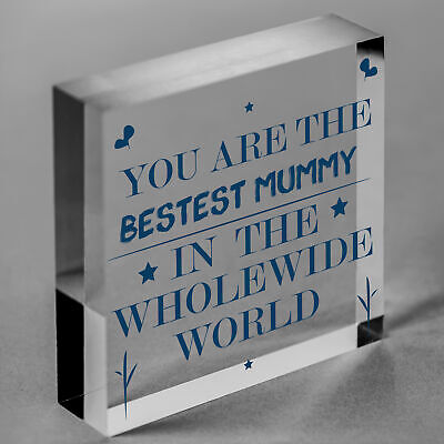 Bestest Mummy In The World Wooden Hanging Plaque Love Sign Mothers Day Gift