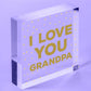 Silver Heart Tin Grandpa Gift Christmas Birthday Present To Say I Love You