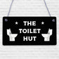 The Toilet Hut Nautical Beach Theme Hanging Sign For Toilet Bathroom Decor