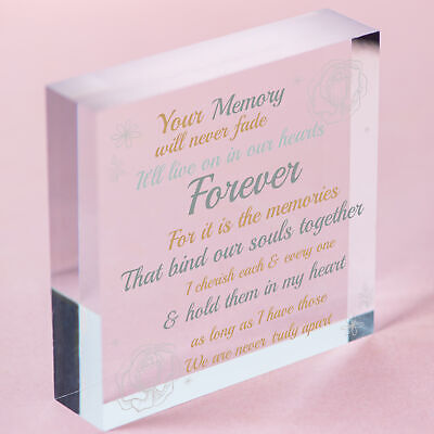 Wooden Heart Keepsake Memorial Plaques For Mum Dad Nan Grandad FRIEND Gifts