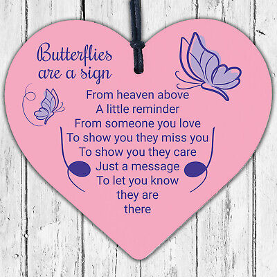 Butterfly Memorial Bereavement Family Mum Dad Nan Grandad Love Plaque Sign