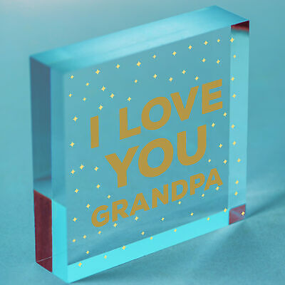 Silver Heart Tin Grandpa Gift Christmas Birthday Present To Say I Love You