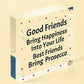 Best Friends Bring Prosecco Wooden Hanging Heart Plaque Novelty Alcohol Sign New