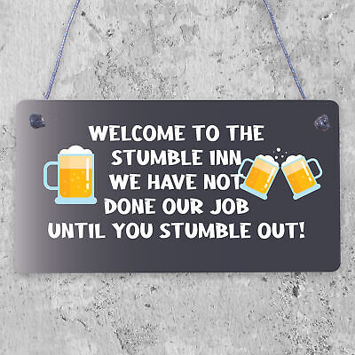 Funny Bar Sign Stumble Inn Novelty Bar Pub Signs And Plaques Man Cave Decor